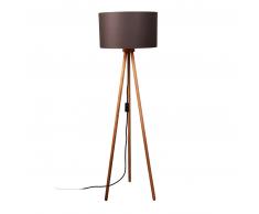Waldi-Leuchten Stockholm Stehleuchte - braun-gold - Ø 44 cm, H 149 cm