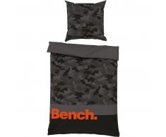 Bench Camouflage Bettwäsche-Set aus Renforcé-Baumwolle - dunkelgrau - 135x200 / 80x80 cm