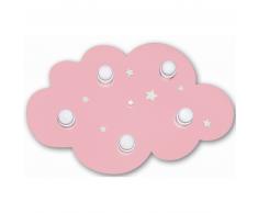 waldi Leuchten Wolke Deckenleuchte - rosa - L: 62 cm, B: 41 cm, H: 8 cm