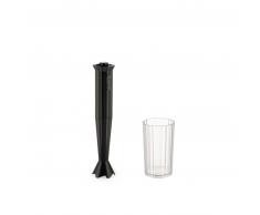 Alessi PLISSÉ Stabmixer mit Behälter - schwarz - Ø 7 cm - Höhe 34 cm