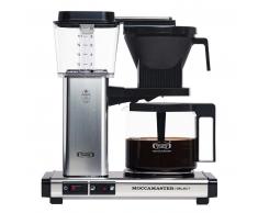 Moccamaster KBG Select Kaffeemaschine mit Glaskanne - polished silver - 32 x 17 x 36 cm - Kannengröße: 1,25 Liter