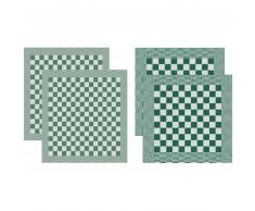 DDDDD Barbeque Kombiset 2 Küchentücher & 2 Geschirrtücher - green - 2 Tücher 60x65 cm + 2 Tücher 50x55 cm