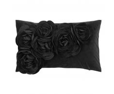 pad FLORAL Kissenhülle - black - 30x50 cm