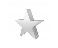 Fink REVA Deko-Stern - silberfarben - H 19 x B 19 x T 7 cm