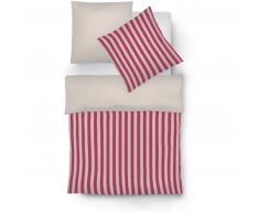 fleuresse Lech Wendebettwäsche-Set aus Flanell - rot - 155x200 / 80x80 cm