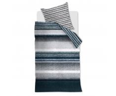 Rivièra Maison Mohair Bettwäsche-Set - blau - 135x200 / 80x80 cm
