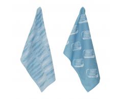 pad SARDINE Geschirrtuch 2er-Set - aqua - 50x70 cm