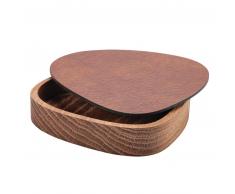 Lind DNA Wood Box&Lid Curve Oak Holzkiste mit Deckel - nature/cognac - 12,5x14x3 cm