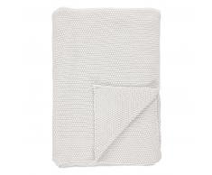 Marc O'Polo Nordic knit Strickdecke aus Bio-Baumwolle - off white - 130x170 cm