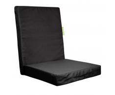 Outbag Highrise Gartenstuhl-Auflage Plus für Hochlehner - black - Sitzfläche 45x45 cm - Rückenlehne H 60 x B 50 cm