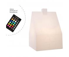 8 seasons Shining House LED Leuchte RGB Indoor & Outdoor - weiß - Höhe 57 cm - Breite 38,5 cm - Tiefe 38,5 cm