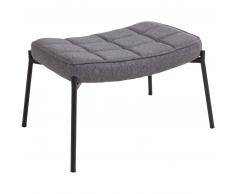 House Nordic Glasgow Fußhocker - grau - 41x61x36 cm