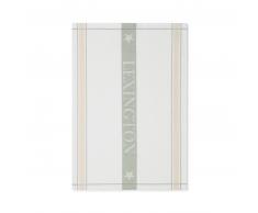 Lexington Organic Cotton Waffle Logo Geschirrtuch - white/green/beige - 50x70 cm