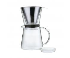 Zassenhaus Coffee Drip Kaffeezubereiter - Edelstahl, Borosilikatglas - Ø 12 x 13 cm