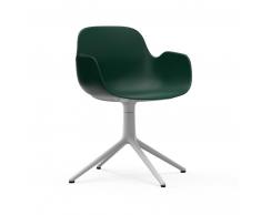 Normann Copenhagen Form Armchair White Swivel Bürostuhl - Green - Höhe 80 cm x Ø 70,5 cm - Sitzhöhe 44 cm