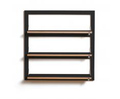 AMBIVALENZ Fläpps Regal square flat - Schwarz - H/B/T 80x80x20 cm