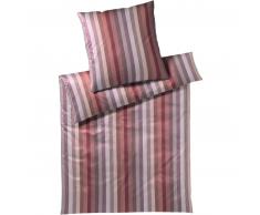 elegante Vivid Bettwäsche-Set aus Mako-Satin - weinrot - 200x220 / 2x80x80 cm