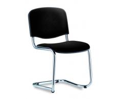 Cantus Besucherstuhl ISO SWING CHROM,Stoff,schwarz
