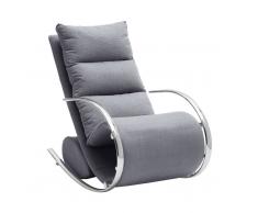 Z2 Schaukelsessel mit Hocker YORK,Stoff,grau
