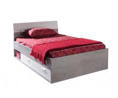 XORA Stauraumbett MIPIACE,Holznachbildung,beton