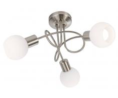 Nino Leuchten LED Deckenleuchte 3-flg. Loxy,Metall,silber
