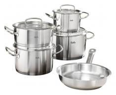 Fissler Topfset 5-tlg mit Glasdeckel ORIGINAL PROFI COLLECTION,Edelstahl,silber