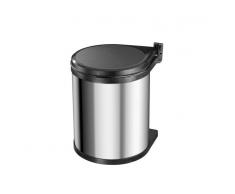 Hailo Einbau-Abfallsammler 15L Edels,Edelstahl,silber