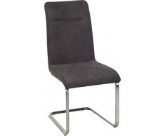 Novel Freischwinger-Stuhl DALLAS,Stoff,grau