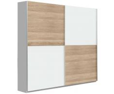 Z2 Schwebetürenschrank 2-türig VICTOR,Holznachbildung,Weiß