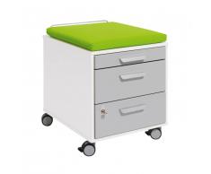 Paidi Rollcontainer TABLO,Holznachbildung,silber
