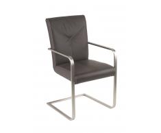 Novel Freischwinger-Sessel Mary,Leder,braun