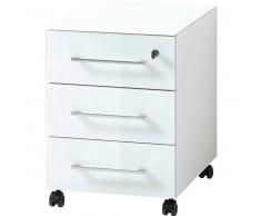 XORA Rollcontainer MATERNO,Holznachbildung,Weiß