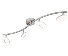 Nino Leuchten LED Spot 4-flg. Donut,Metall,silber