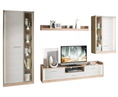 Hom´in Wohnwand LUMIA,Holznachbildung,Eiche San Remo hell