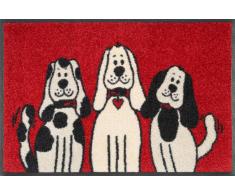 Kleen-Tex Fußmatte Three Dogs,Polyamid,rot