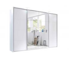 Z2 Schwebetürenschrank 4-türig SYNCHRO,Holznachbildung,Weiß