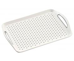 Homeware Serviertablett 45,5x32x4,5cm KESPER,Kunststoff,Weiß