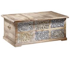 Z2 Truhe BAMBIA,Holz,Weiß
