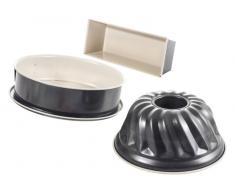 Zurbrüggen Backformen-Set 3-tlg. DR. OETKER SET,Keramik,schwarz