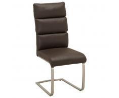 Cantus Freischwinger-Stuhl OSTIA,Stoff,braun