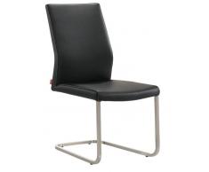 Novel Freischwinger-Stuhl JACKY,Leder,schwarz