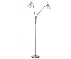 Nino Leuchten LED Stehleuchte 2-flg. Daytona,Metall,silber