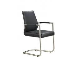 Novel Freischwinger-Sessel Janet,Leder,grau