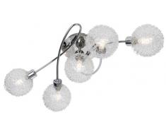 Nino Leuchten LED-Deckenleuchte 5-flg. Ryder,Metall,silber