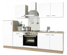 Menke Küchen Küchenblock Biggi,Holznachbildung,Weiß