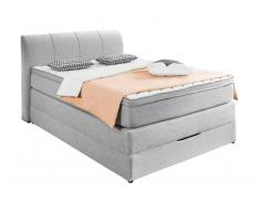 Z2 Boxspringbett BX1440 MODESTO,Stoff,silber
