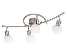 Nino Leuchten LED Deckenleuchte 4-flg. Loxy,Metall,silber