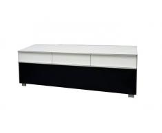 Voleo TV-Lowboard SWING,Glas,Weiß