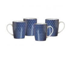 Ritzenhoff & Breker Kaffeebecher Royal Reiko 4er,Porzellan,blau