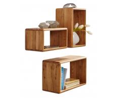 Linea Natura Wandregal-Set RUSTIKA,Holz,wildeiche